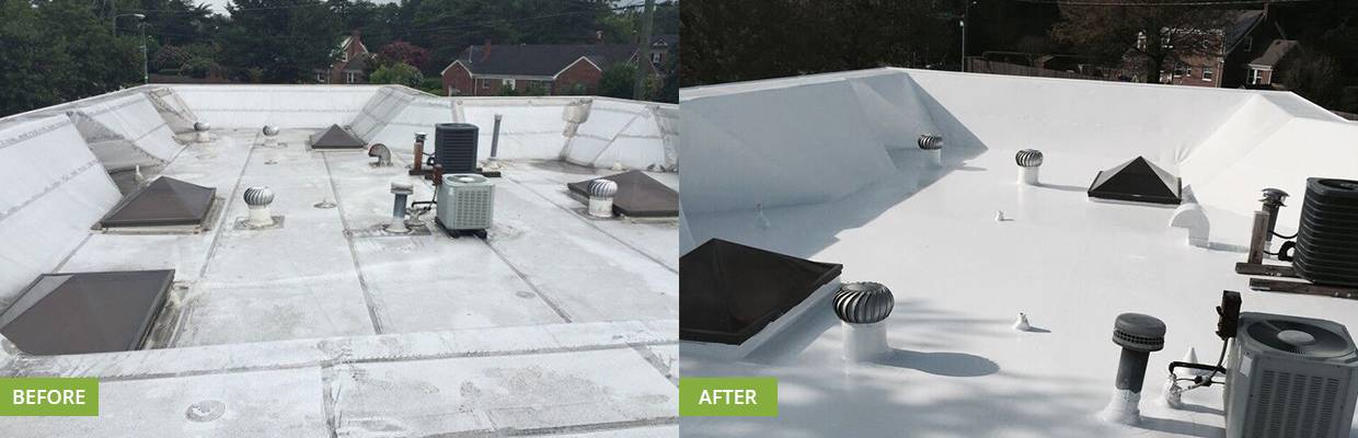 commercial roof coating replacement repair hampton roads va